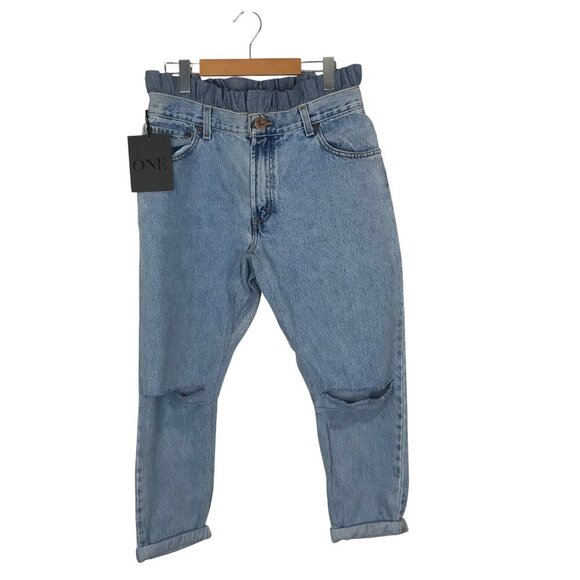 NWT One Teaspoon Unique Vintage Le Saints Oversized Crop Jeans Size XS - Picture 4 of 10